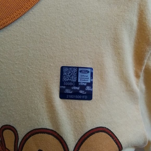 Ford Bronco Retro Ringer Tee NWT Yellow t shirt size XS - Picture 3 of 4